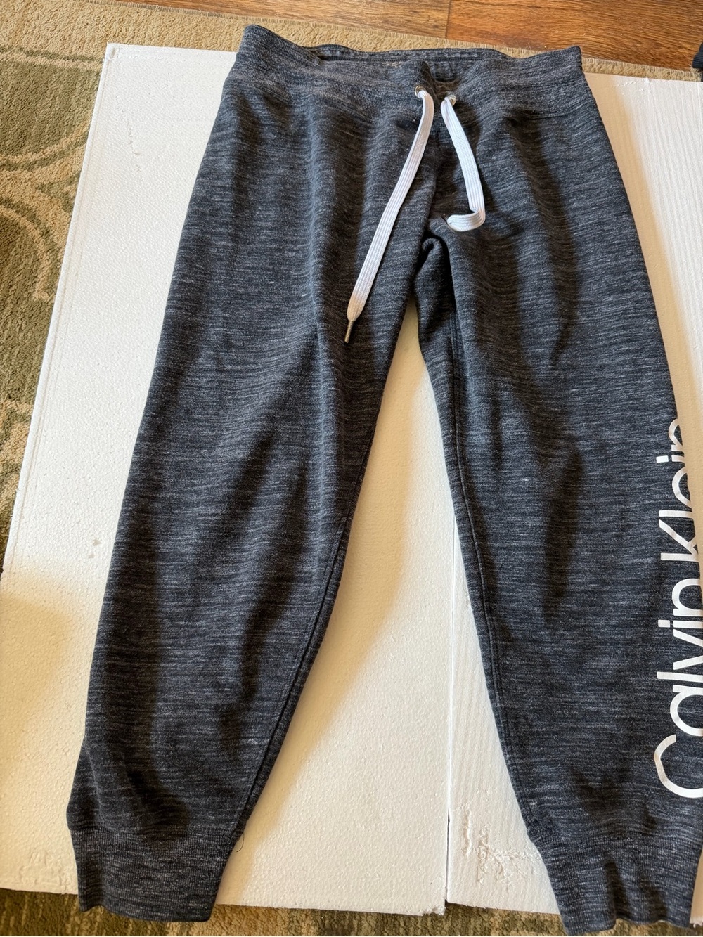 Calvin Klein Performance Spell Out Jogger Pants M Gray
